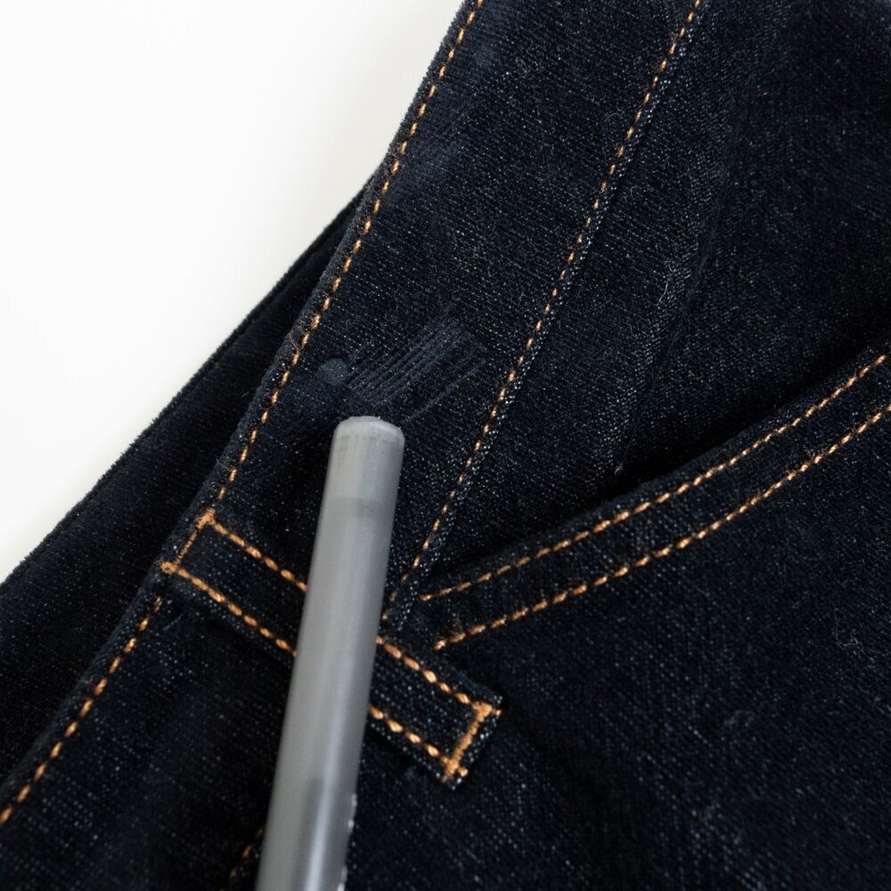 Theory Sueded Dark Wash Bootcut Jeans Wide Leg Size 10 - Picture 12 of 12